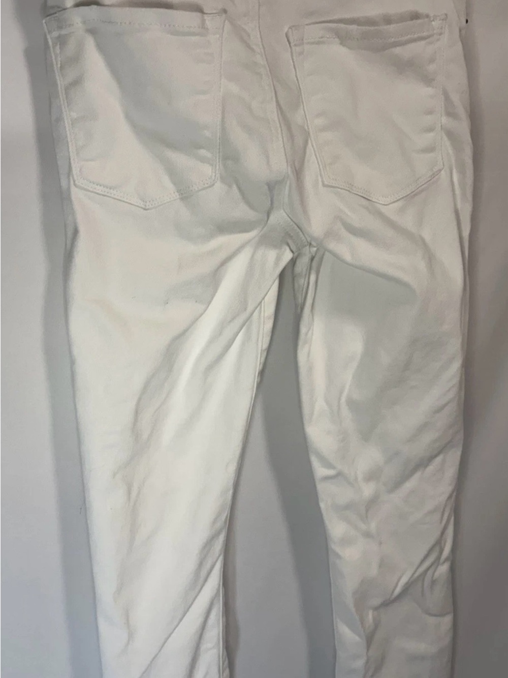 sts blues Women's High Rise Ankle White Denim Distressed Jeans Sz 26 Raw Hem - Picture 7 of 10